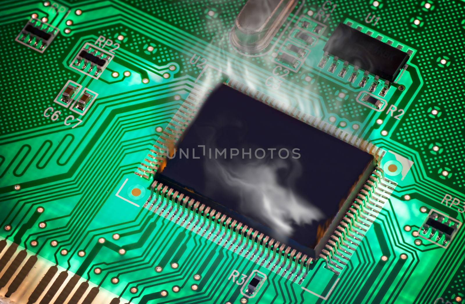 macro photo of electronic circuit. symbol of technology. Close up