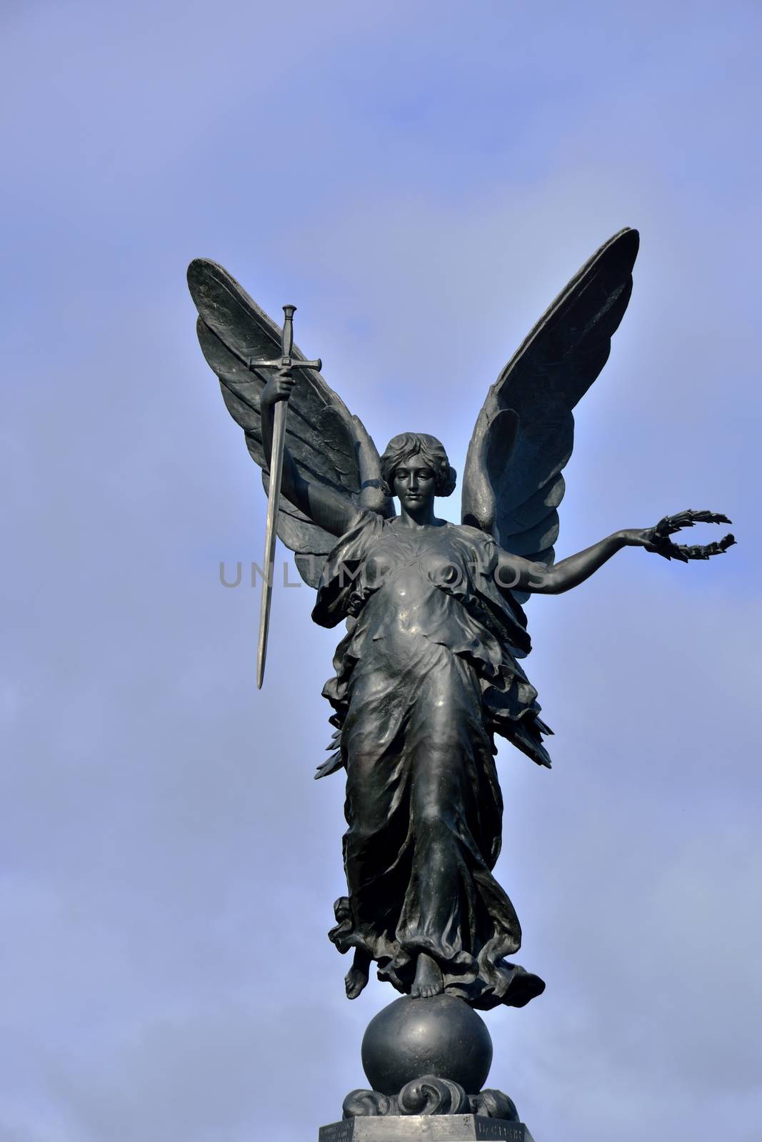 Detail of Colchester War Memorial bronze