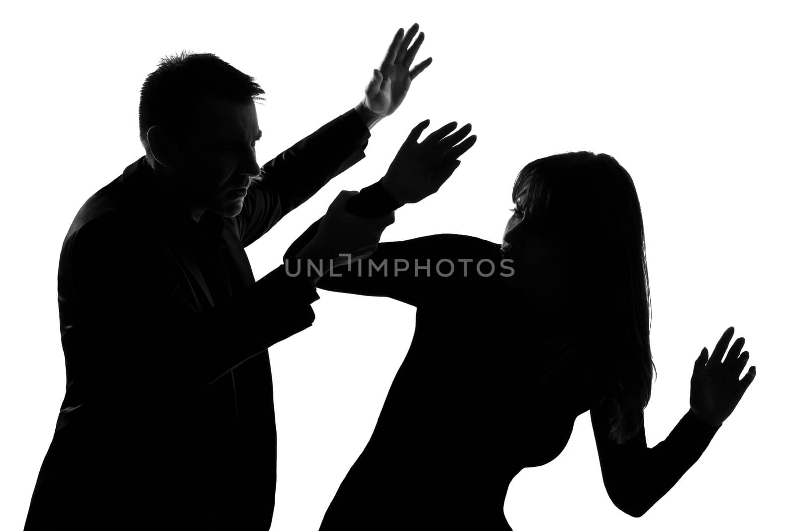 one couple man and woman domestic violence by PIXSTILL