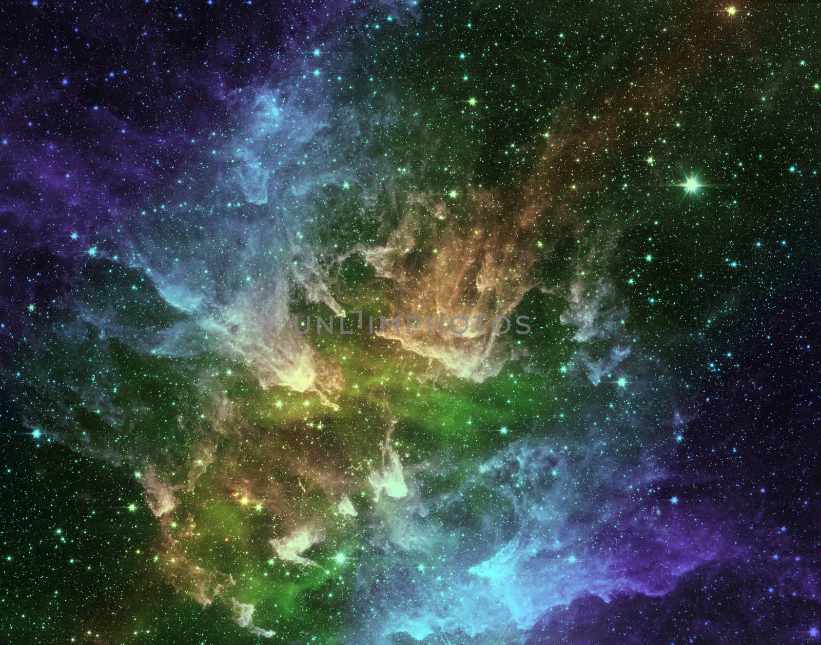 Star field in space, a nebulae and a gas congestion. "Elements of this image furnished by NASA".