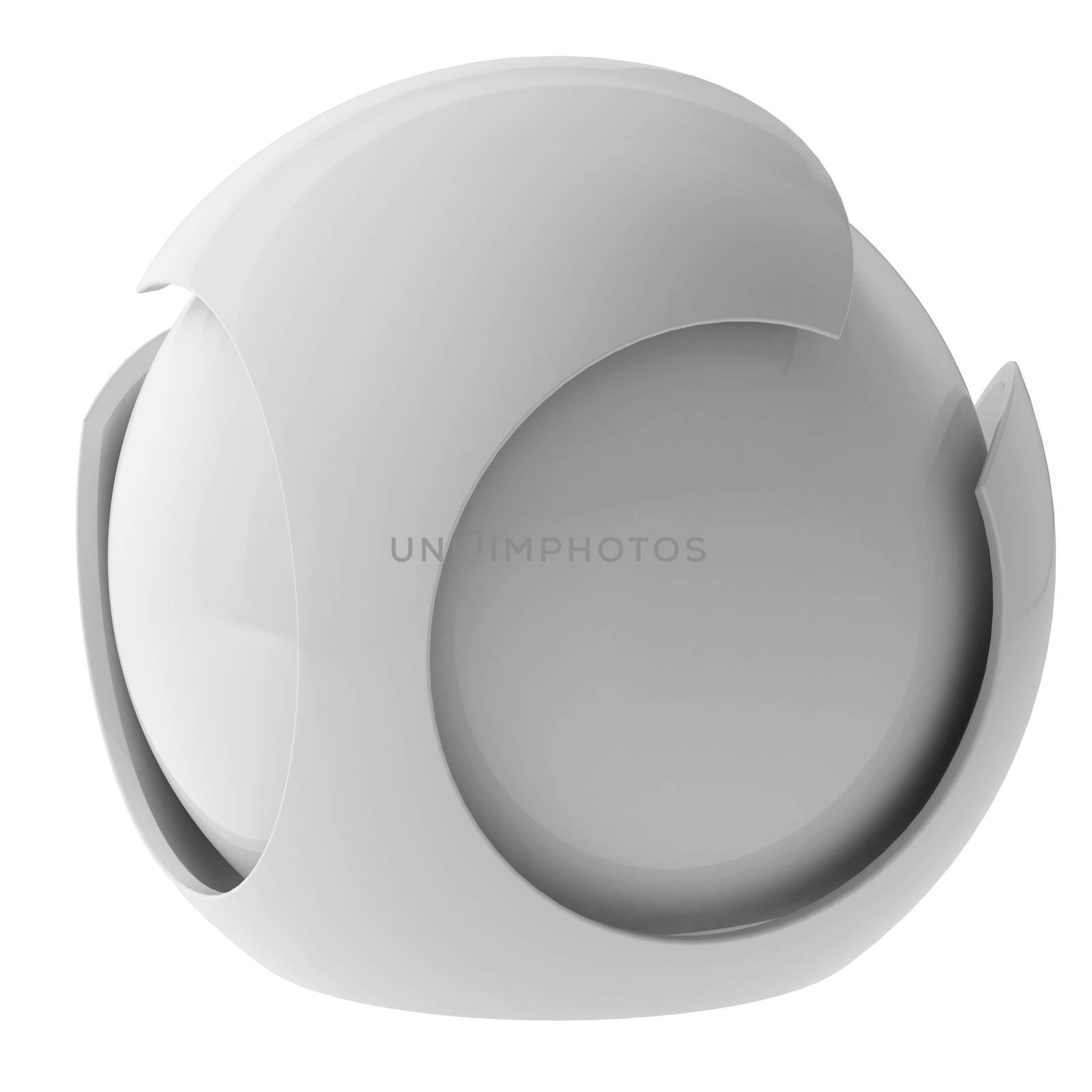 3d white abstract sphere by cherezoff