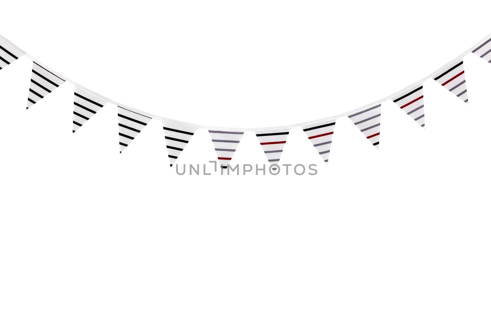Striped bunting on white background by anikasalsera