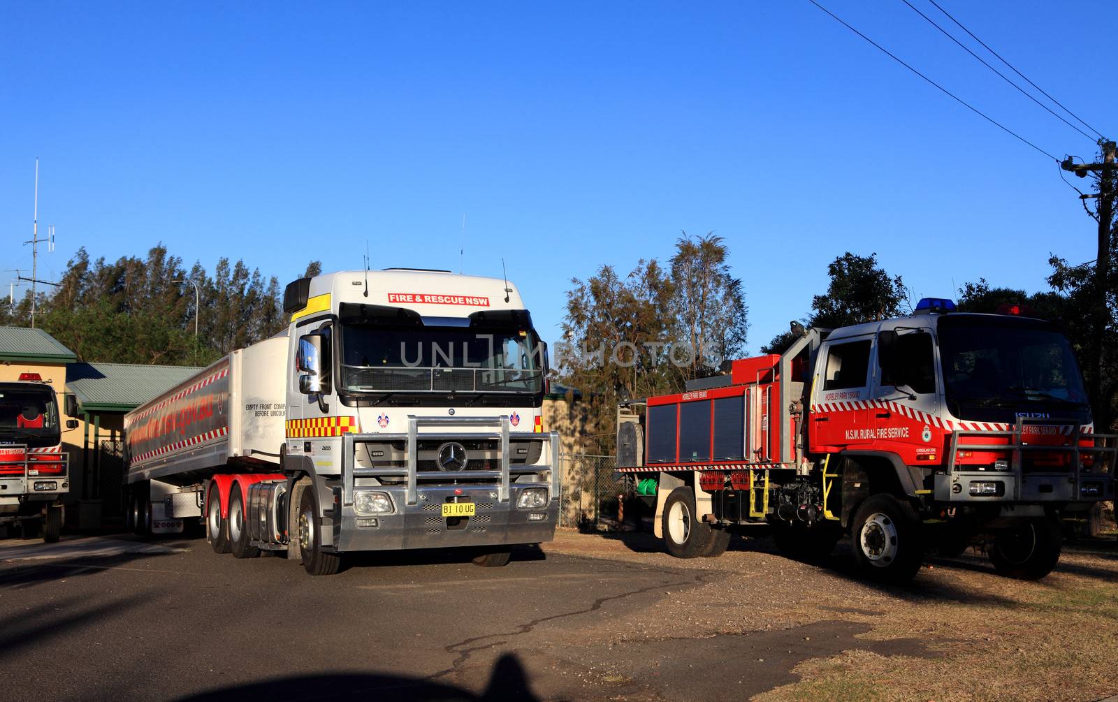 Fire engines and support vehicles at Regentville Station by lovleah