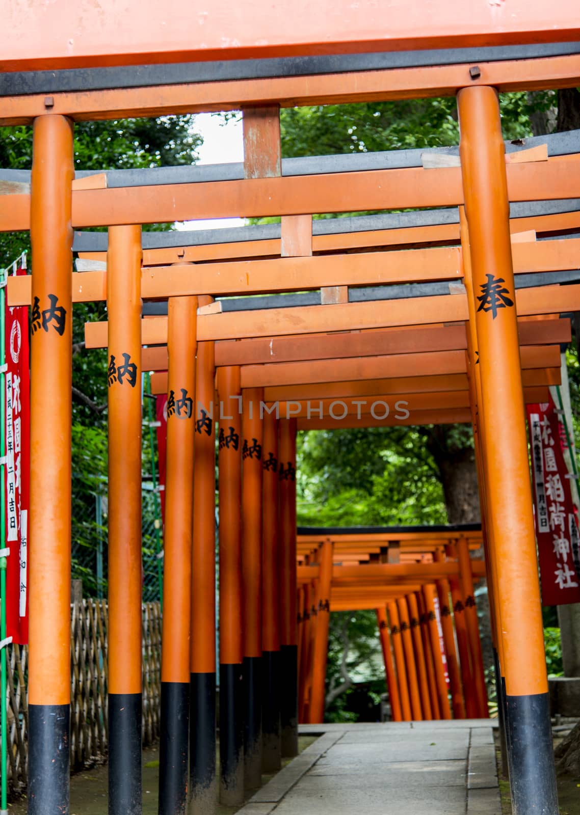 Red Torii Gate before go to Japanese Temple2 by gjeerawut