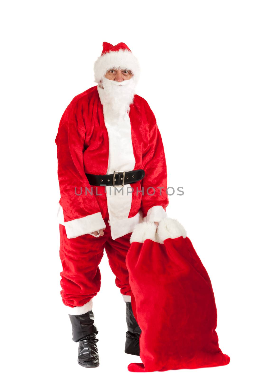 Santa Claus, photo on the white background 