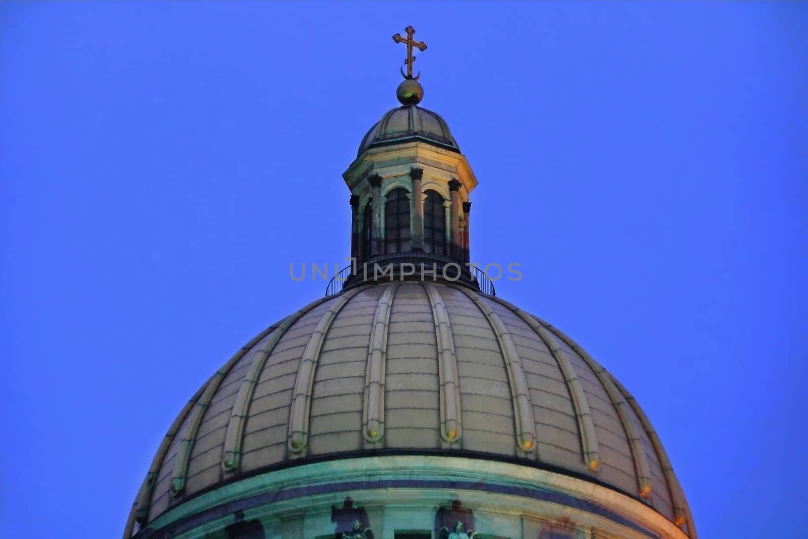 Landscape with roof of Orthodoxy church in Petersburg