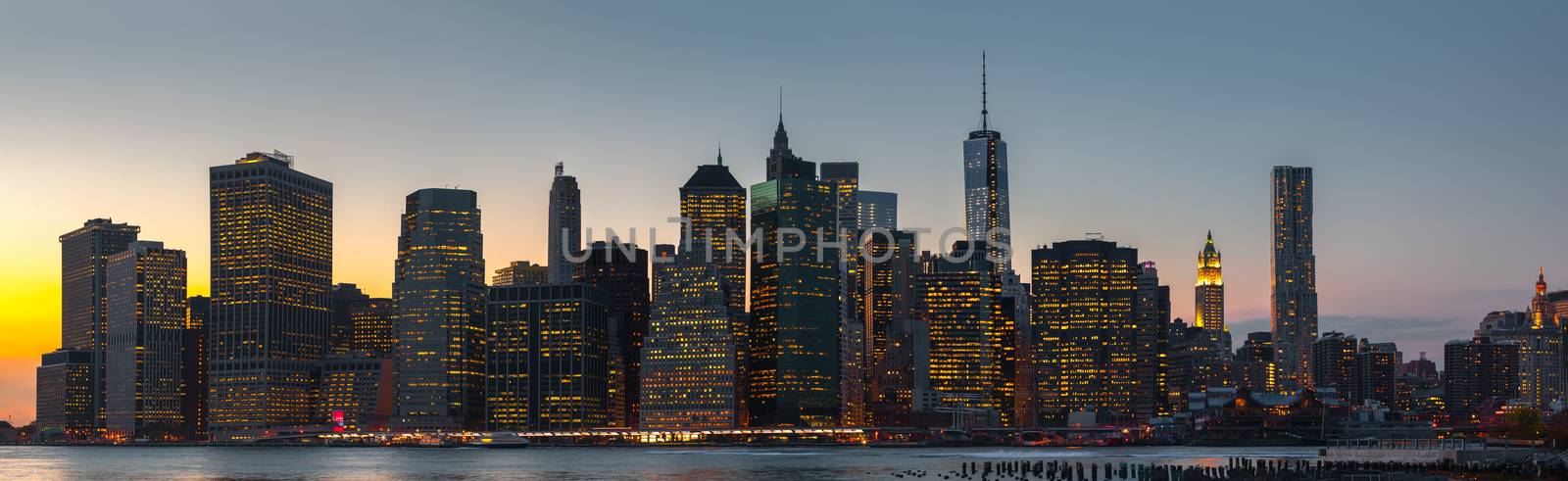 New York City skyline panorama by palinchak