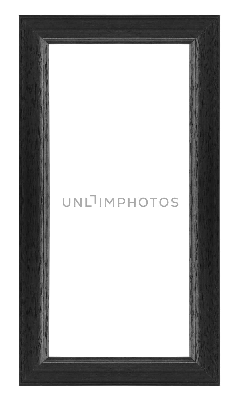 Ancient wooden frame isolated on white background.