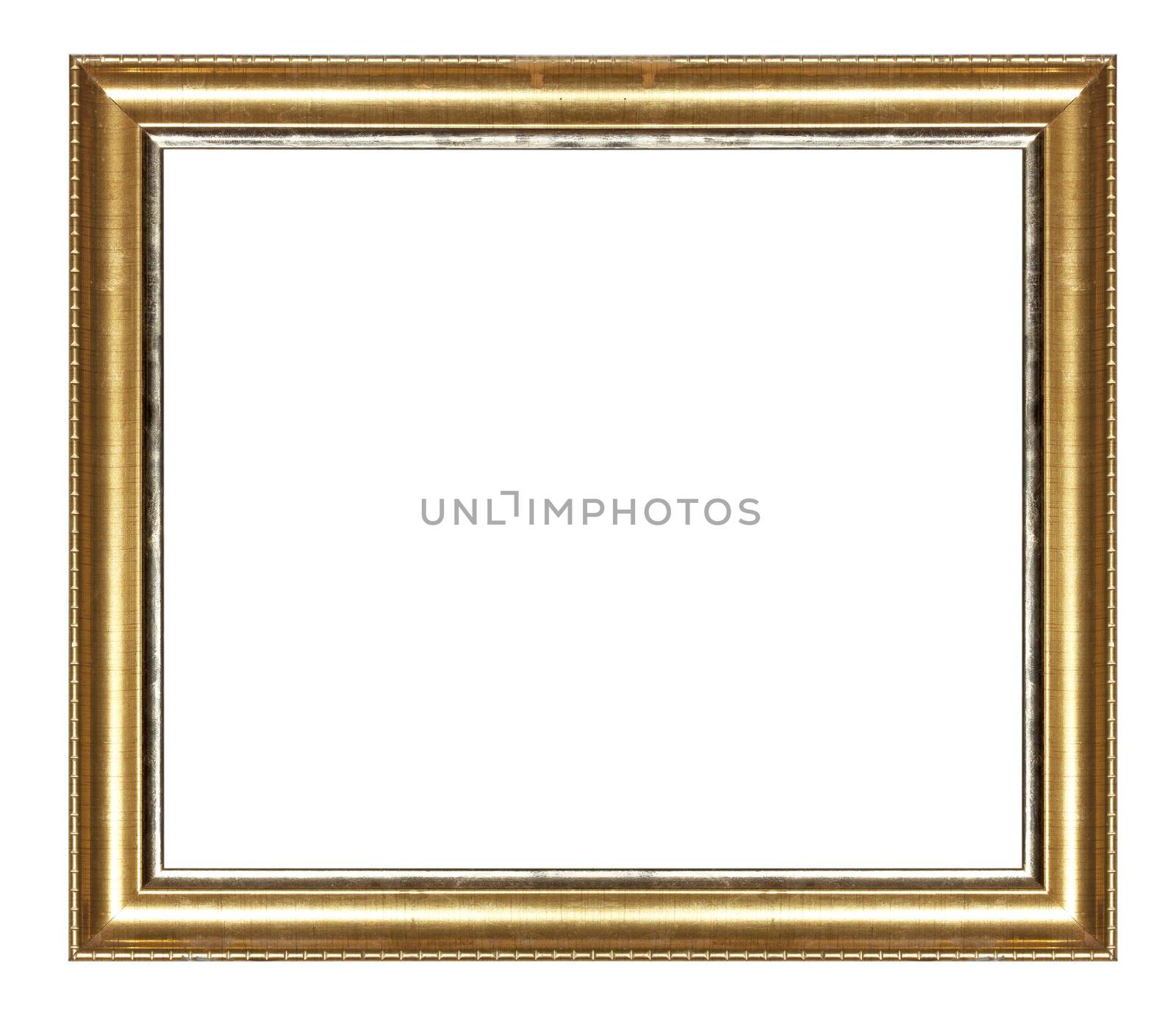 Ancient wooden frame isolated on white background.