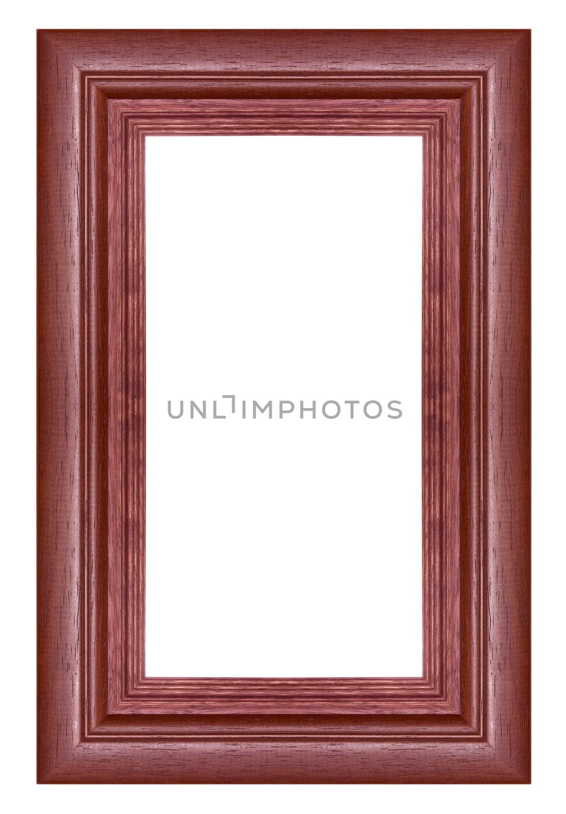 Classic wooden frame isolated on white background