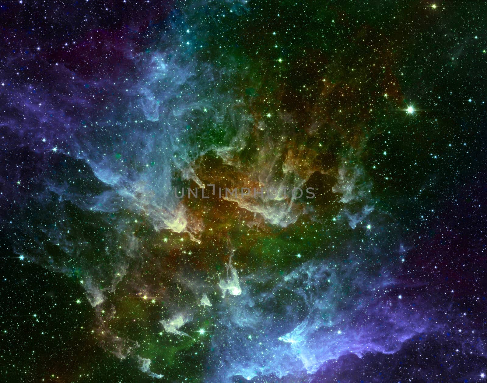 Star field in space, a nebulae and a gas congestion. "Elements of this image furnished by NASA".
