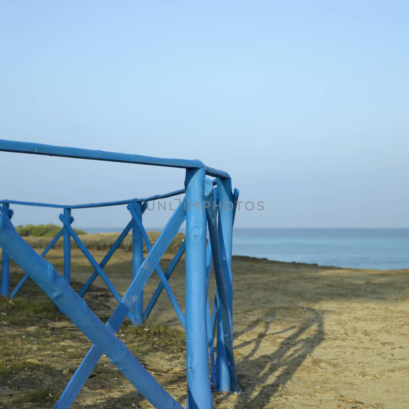 Blue fence by mmm