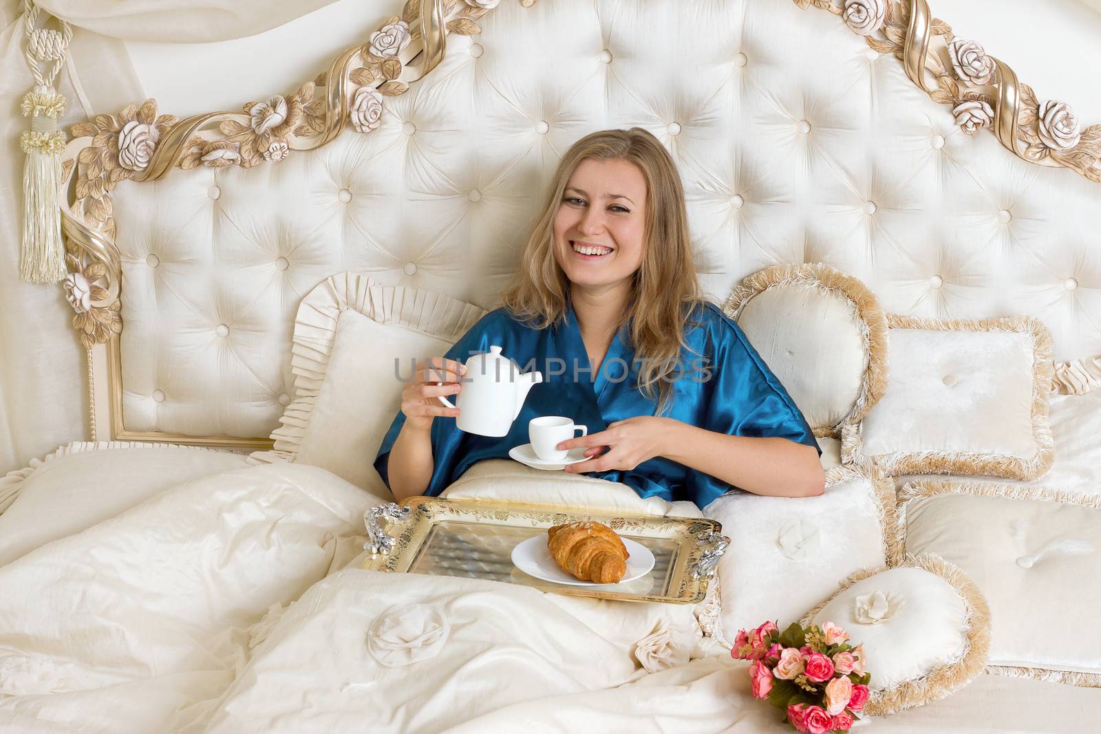 Morning coffee or tea in bed