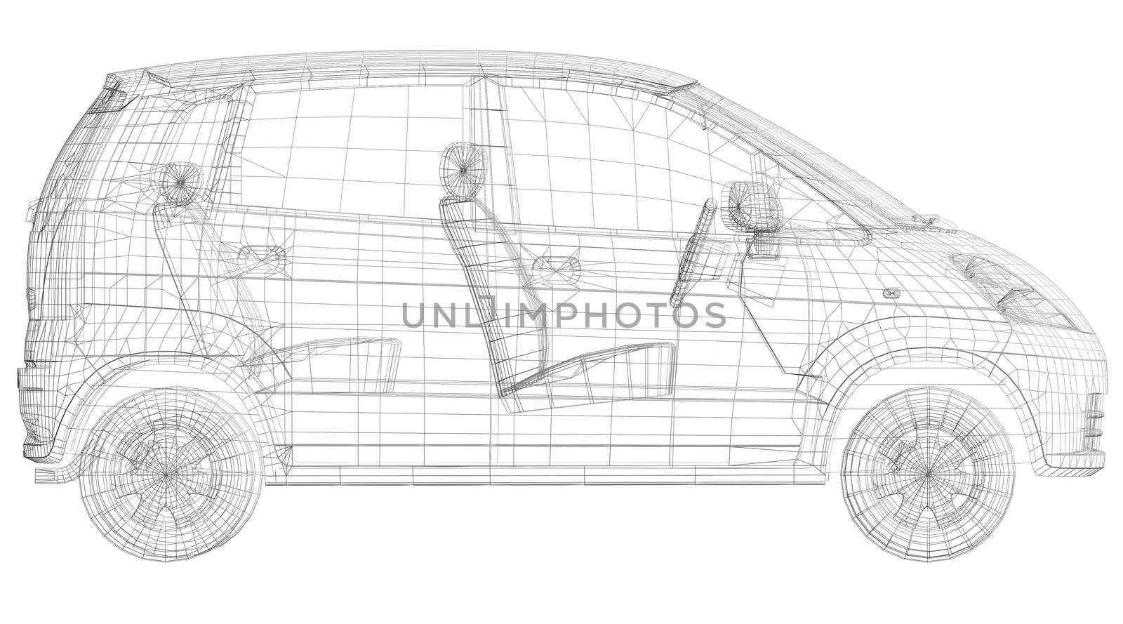 Wire frame car by cherezoff