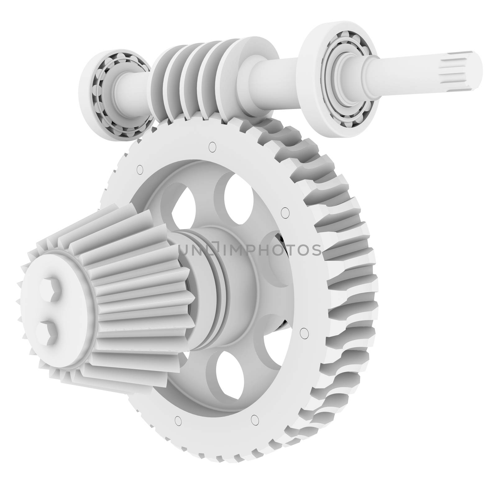 White shafts, gears and bearings by cherezoff