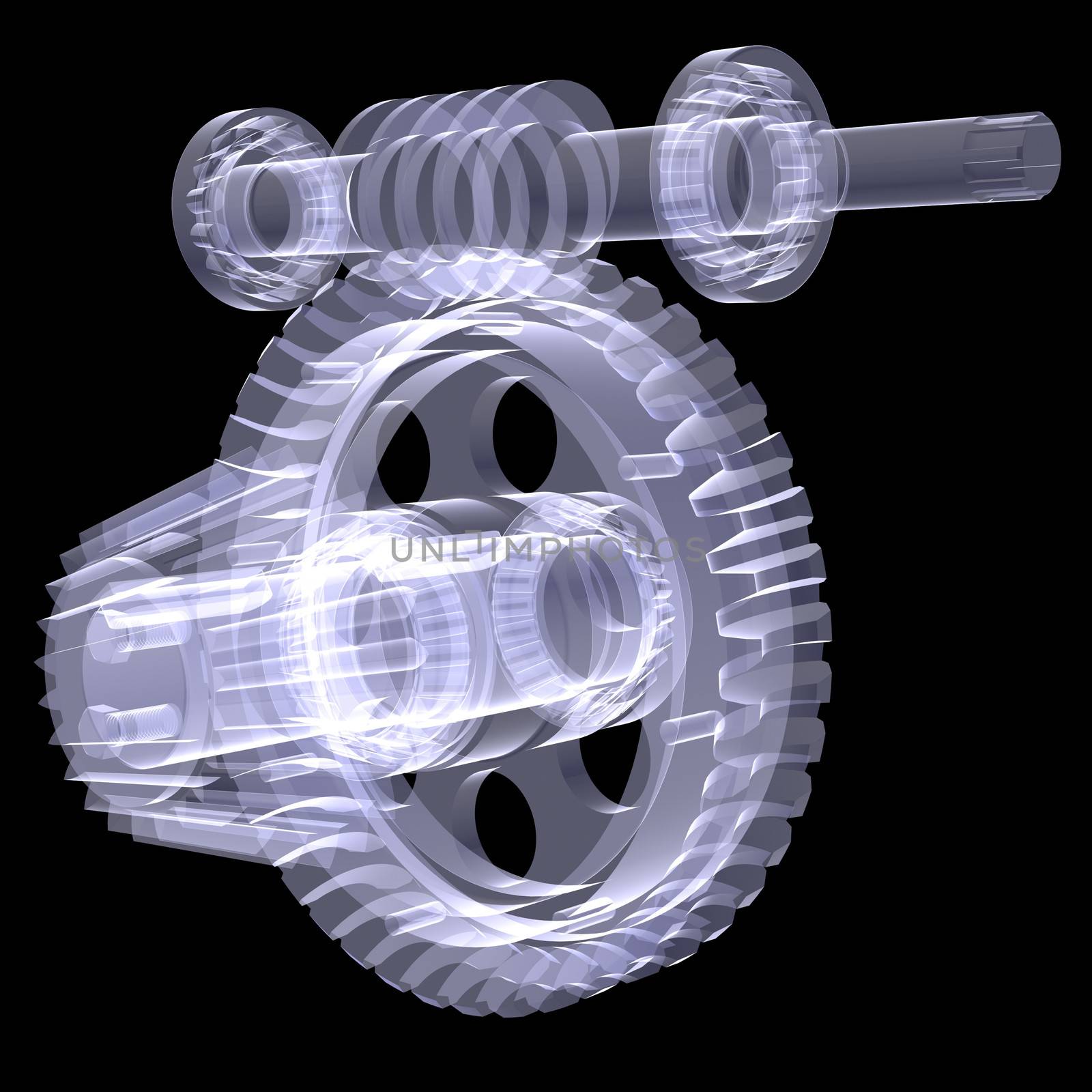 White shafts, gears and bearings by cherezoff