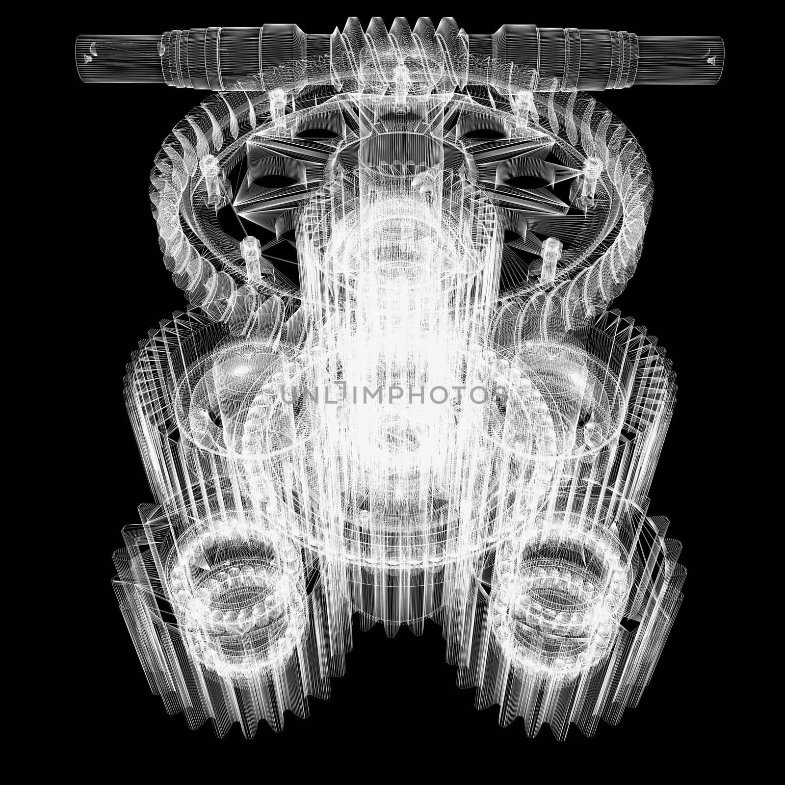 Wire frame gears by cherezoff