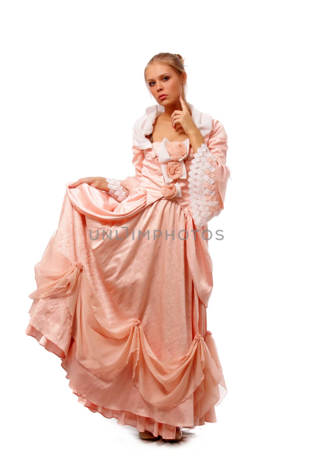 Beautiful young lady in pink gown by andersonrise