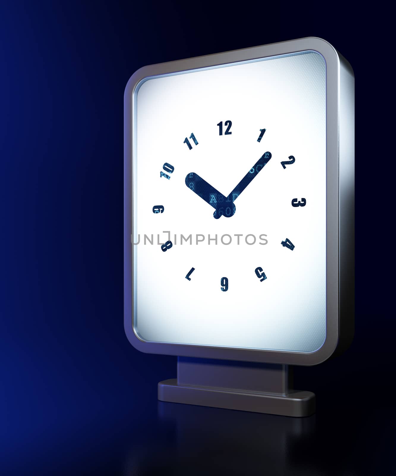 Time concept: Clock on billboard background by maxkabakov