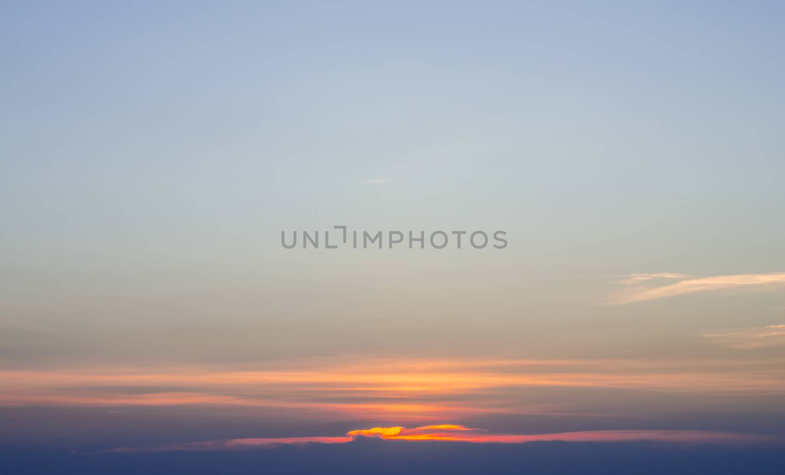 nature background blue sky with sun set