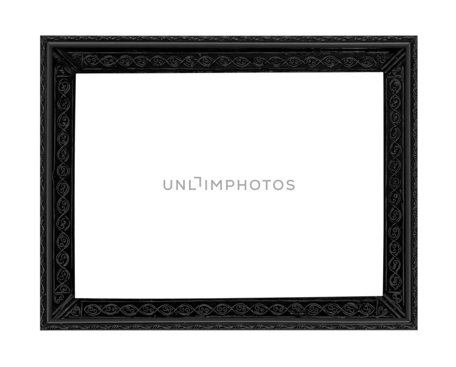 Antique Black Frame Isolated On White Background