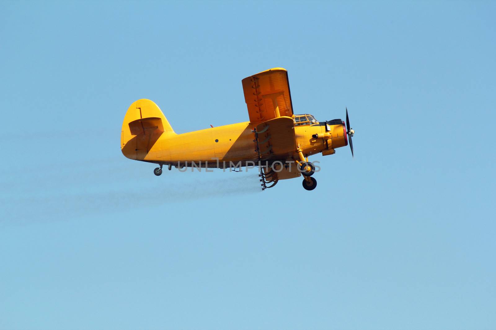 airplane with mosquito spraying equipment