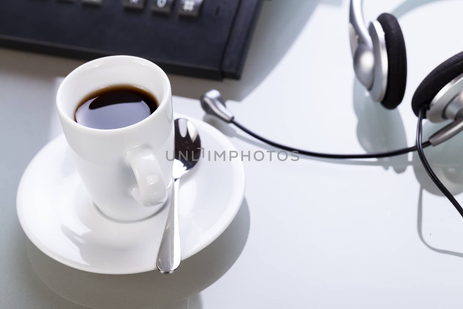 have a break in office coffe on desk business lifestyle by juniart