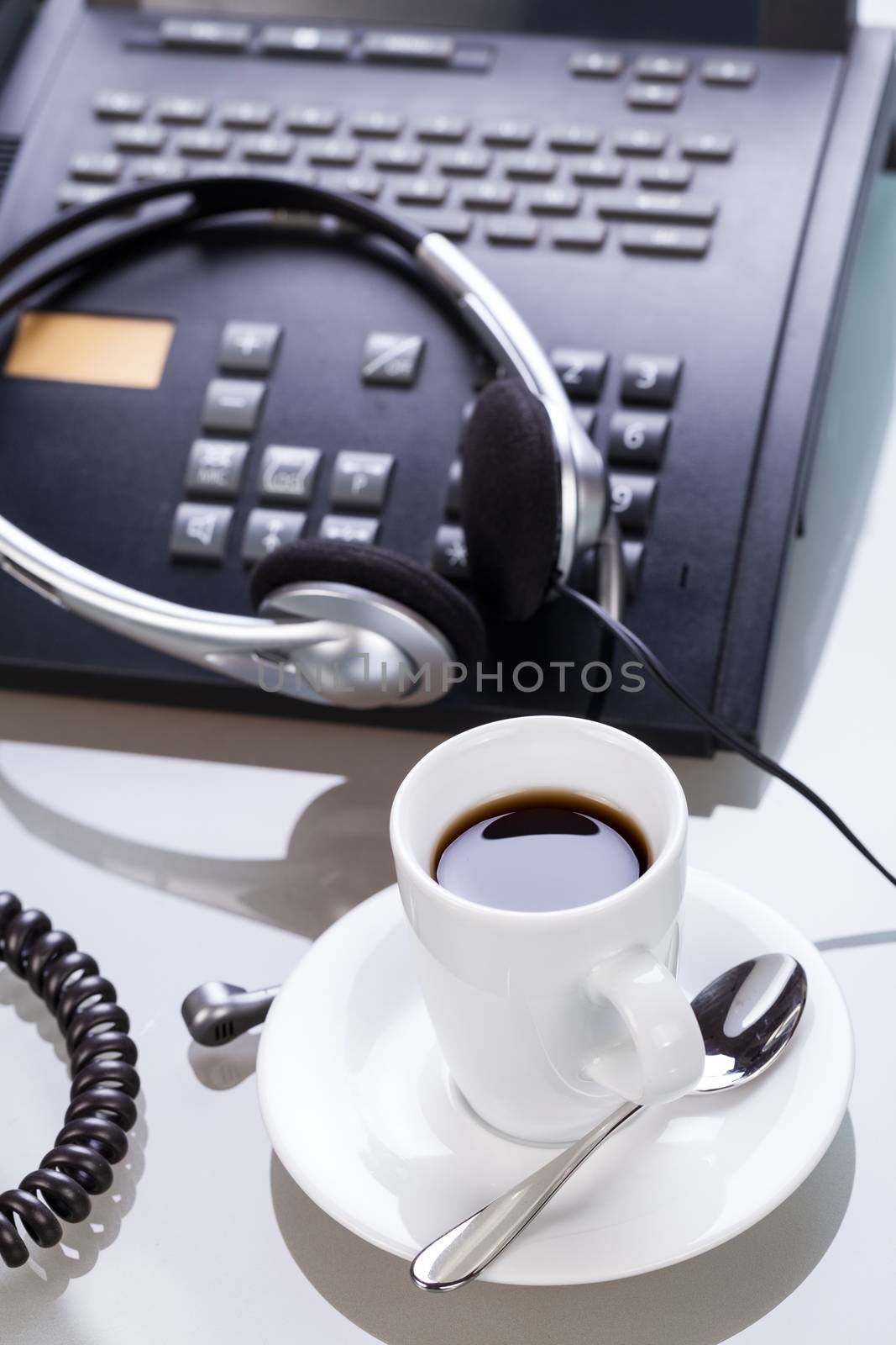 have a break in office coffe on table desk business working place 