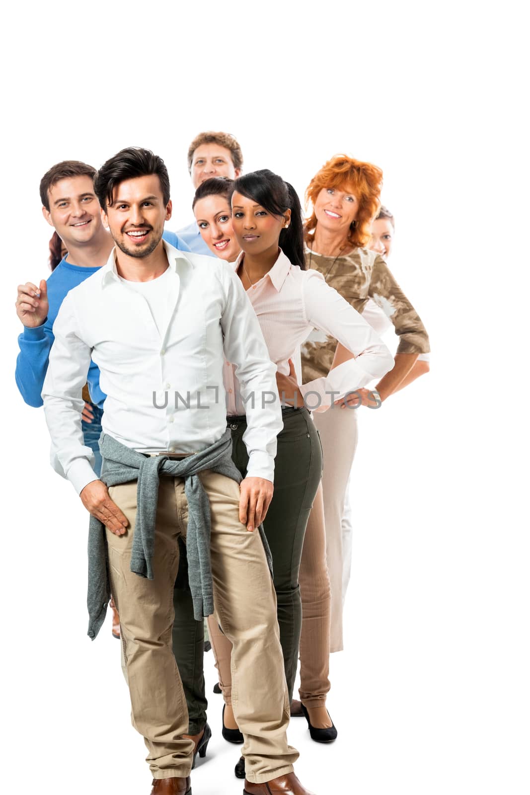 business team diversity happy isolated by juniart