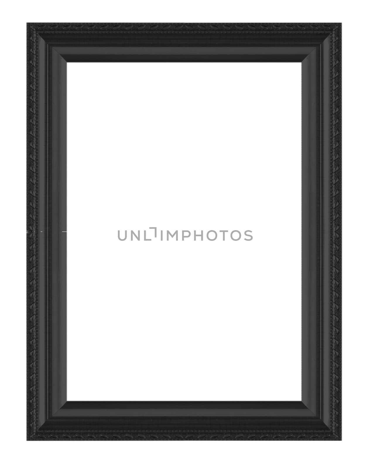 Classic wooden frame isolated on white background