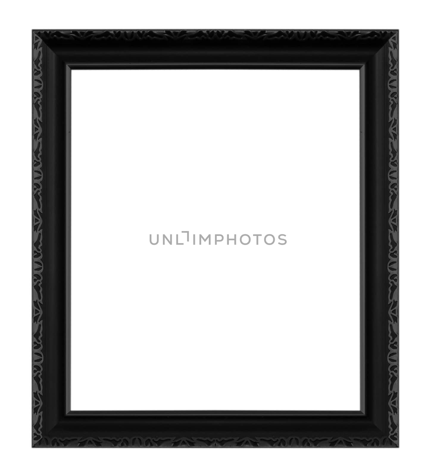 Classic wooden frame isolated on white background