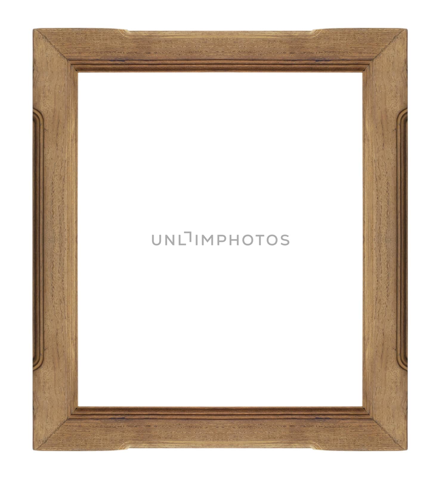 Classic wooden frame isolated on white background