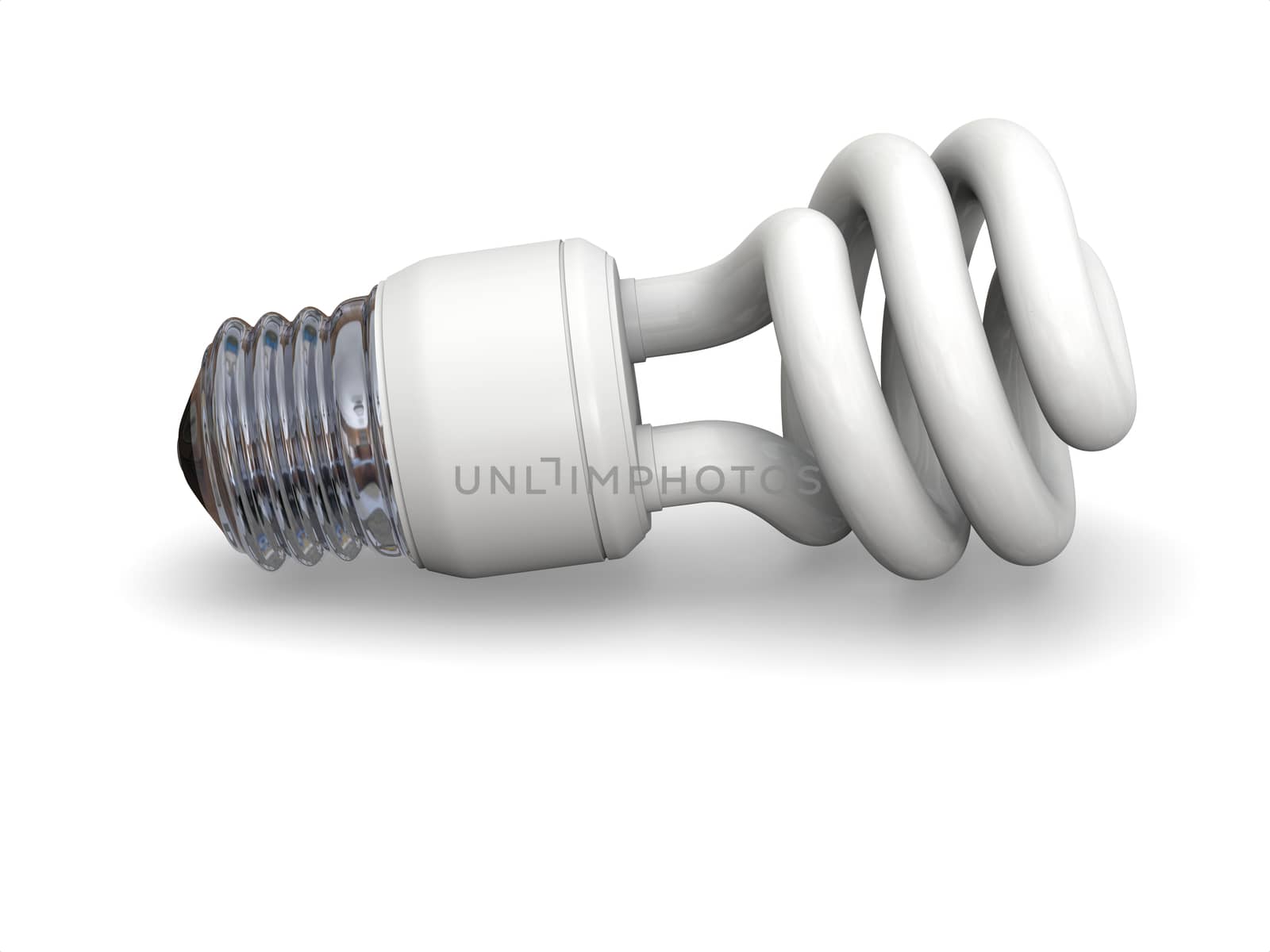 Eco lightbulb isolated on white background
