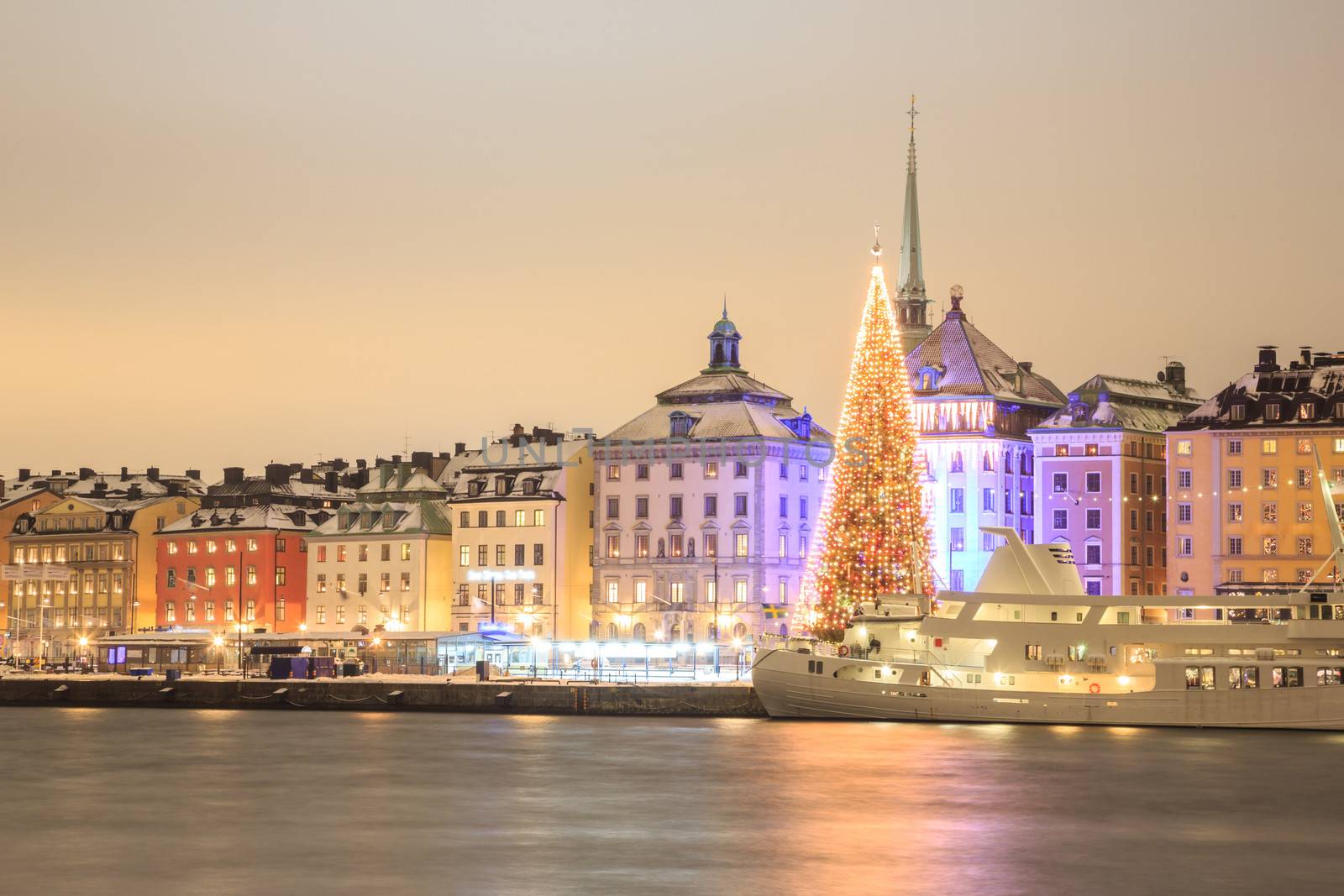 Stockholm Skyline Cityscape at Night Sweden