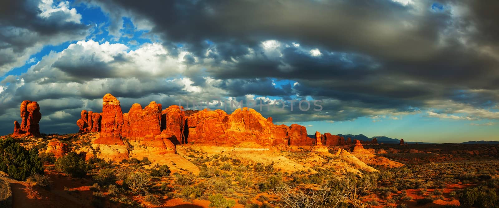 Scenic view at the Arches National Park, Utah, USA by AndreyKr