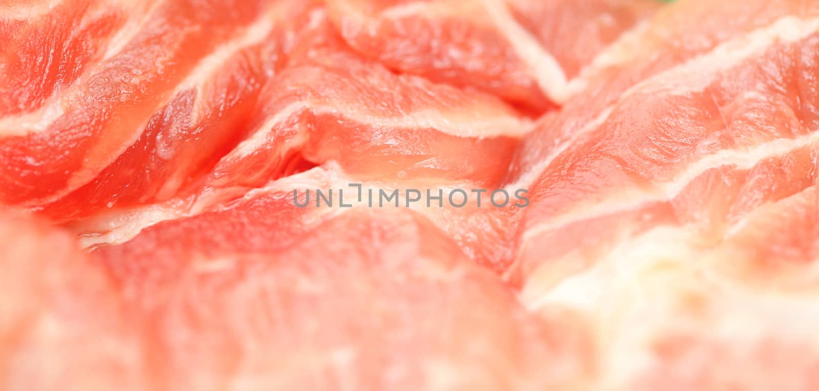 Pictured meat. Pork close-up