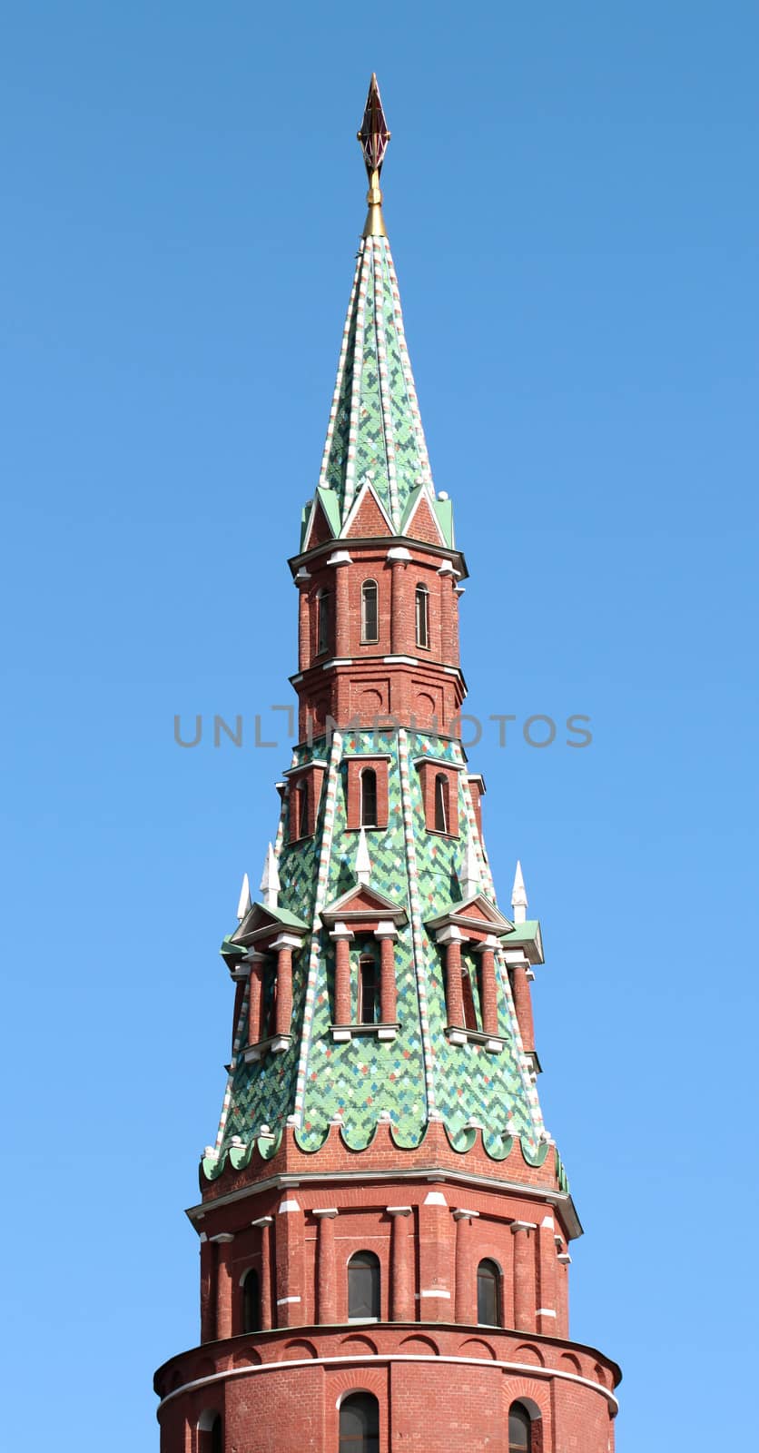 Moscow Kremlin tower with red star