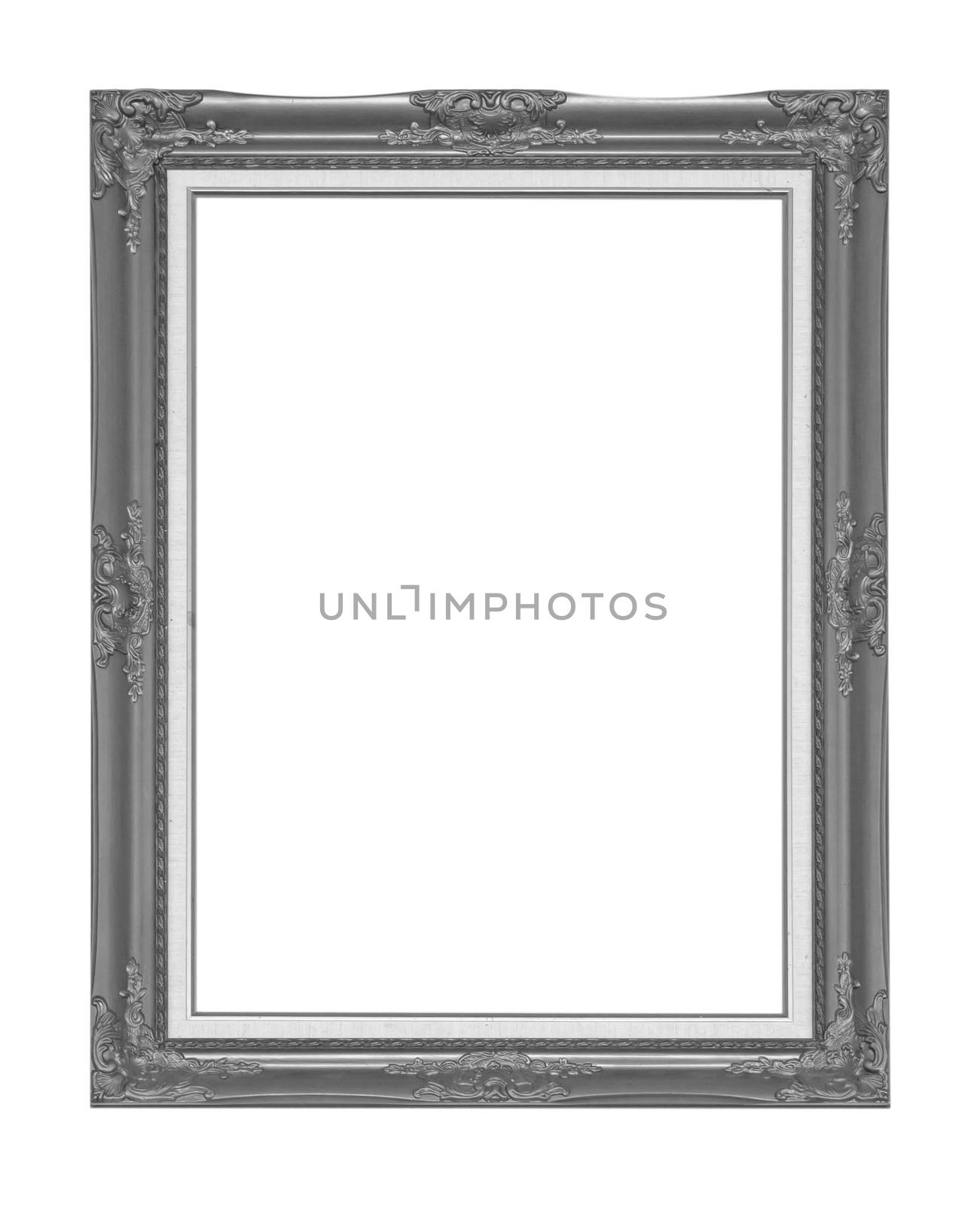 Antique Black Frame Isolated On White Background