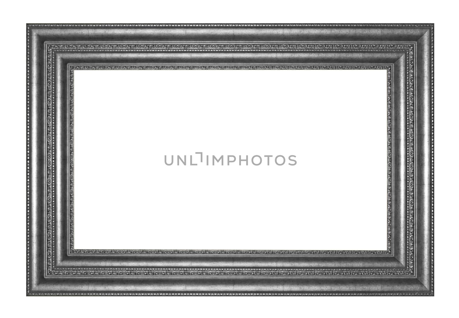 Old Antique Black  frame Isolated Decorative Carved Wood Stand Antique Black  Frame Isolated On White Background