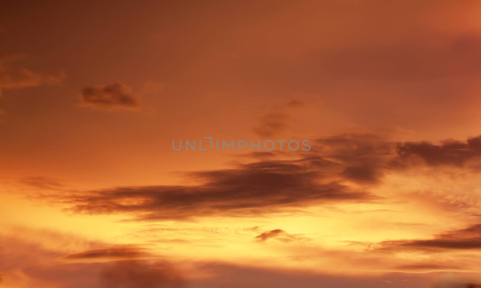 sunset orange sky background by janniwet