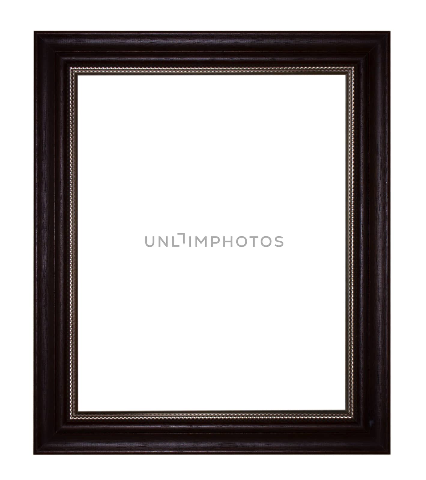 Old Antique Black  frame Isolated Decorative Carved Wood Stand Antique  Frame Isolated On White Background