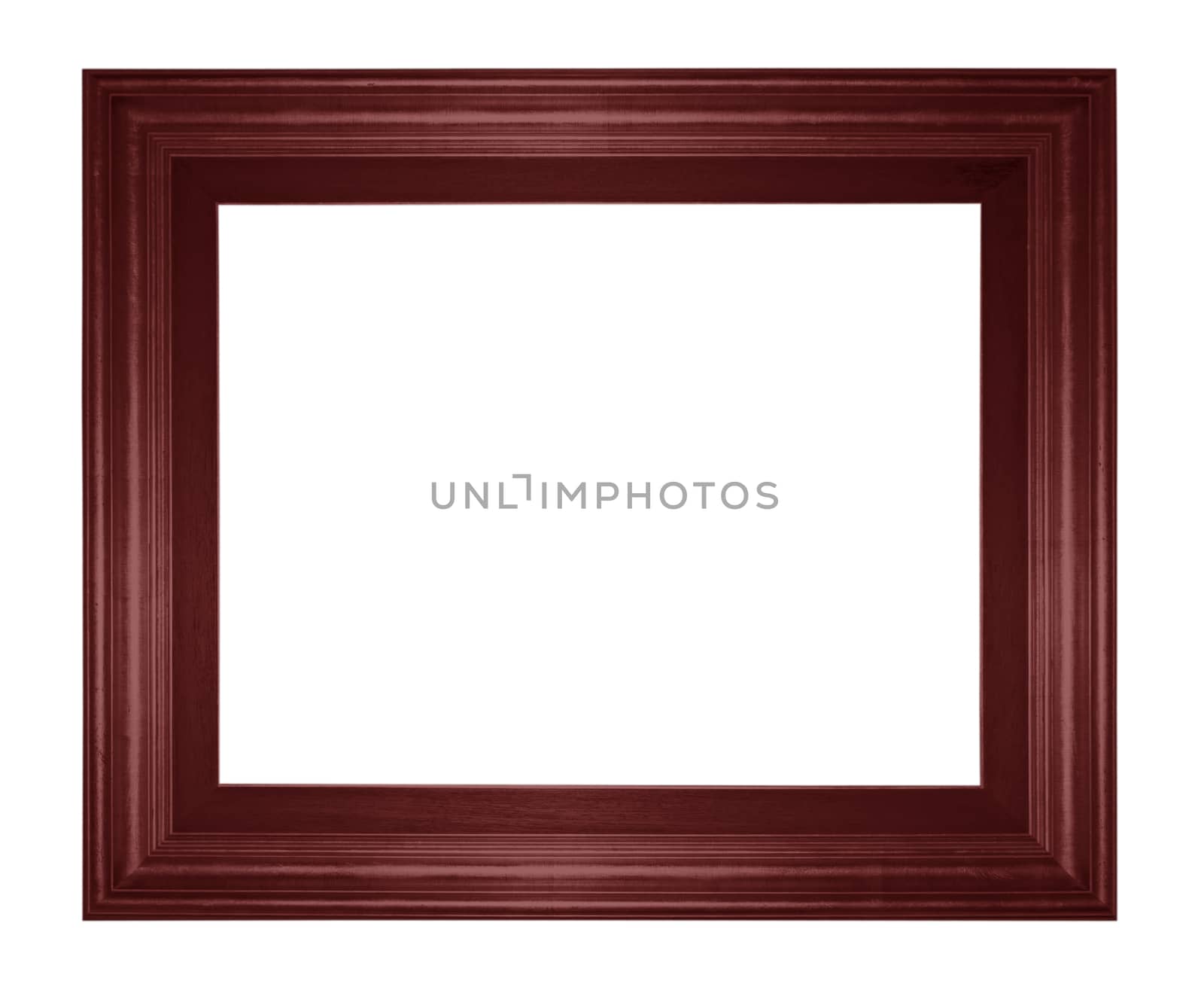 Classic wooden frame isolated on white background