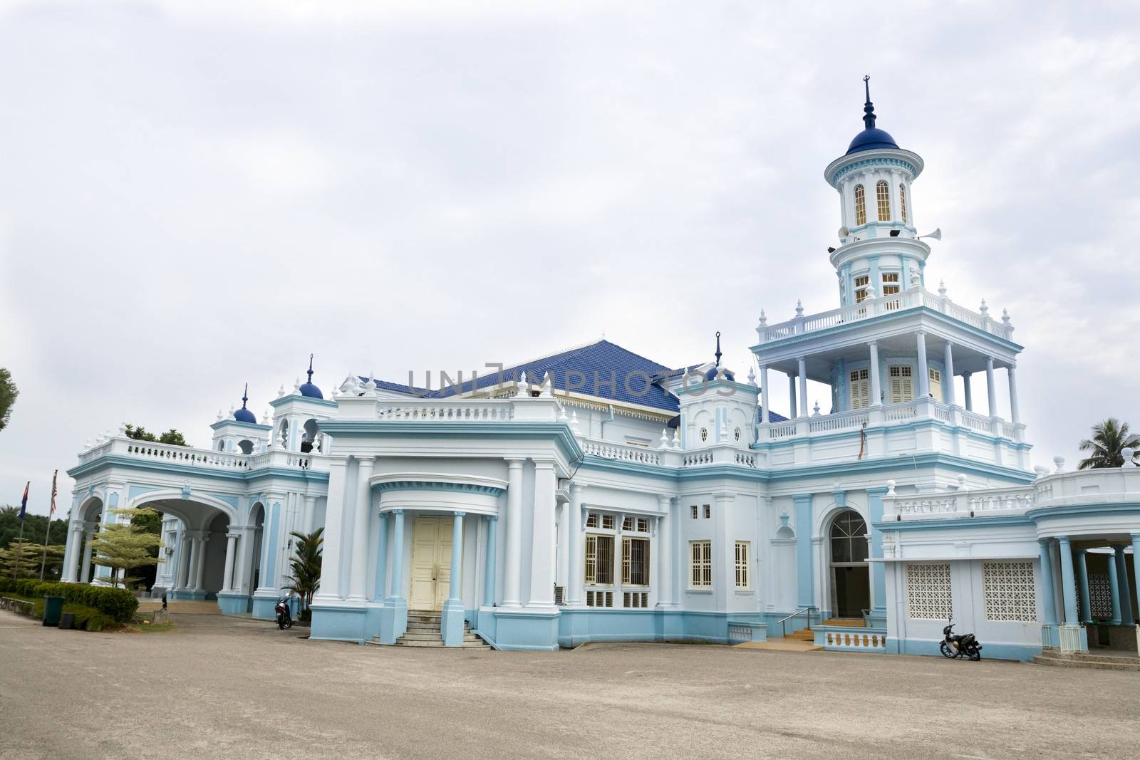 Sultan Ibrahim Jamek Mosque in Muar, Malaysia. Architecture of this mosque have strong British influence