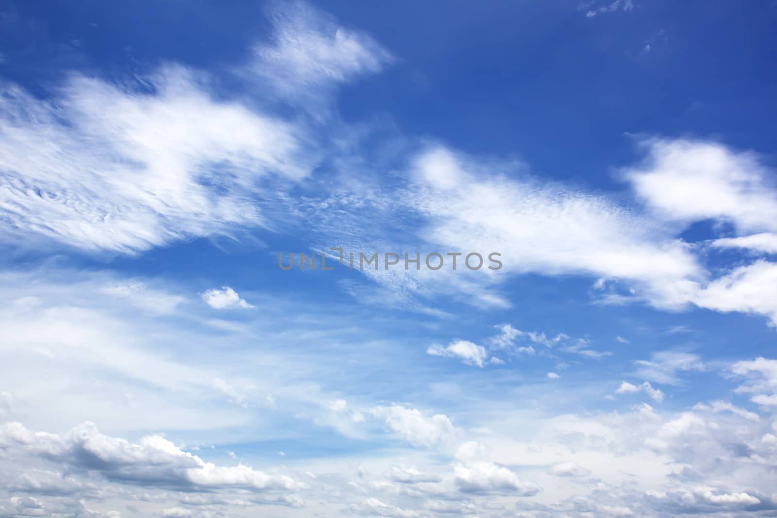 Blue sky with cloud close up natural background.