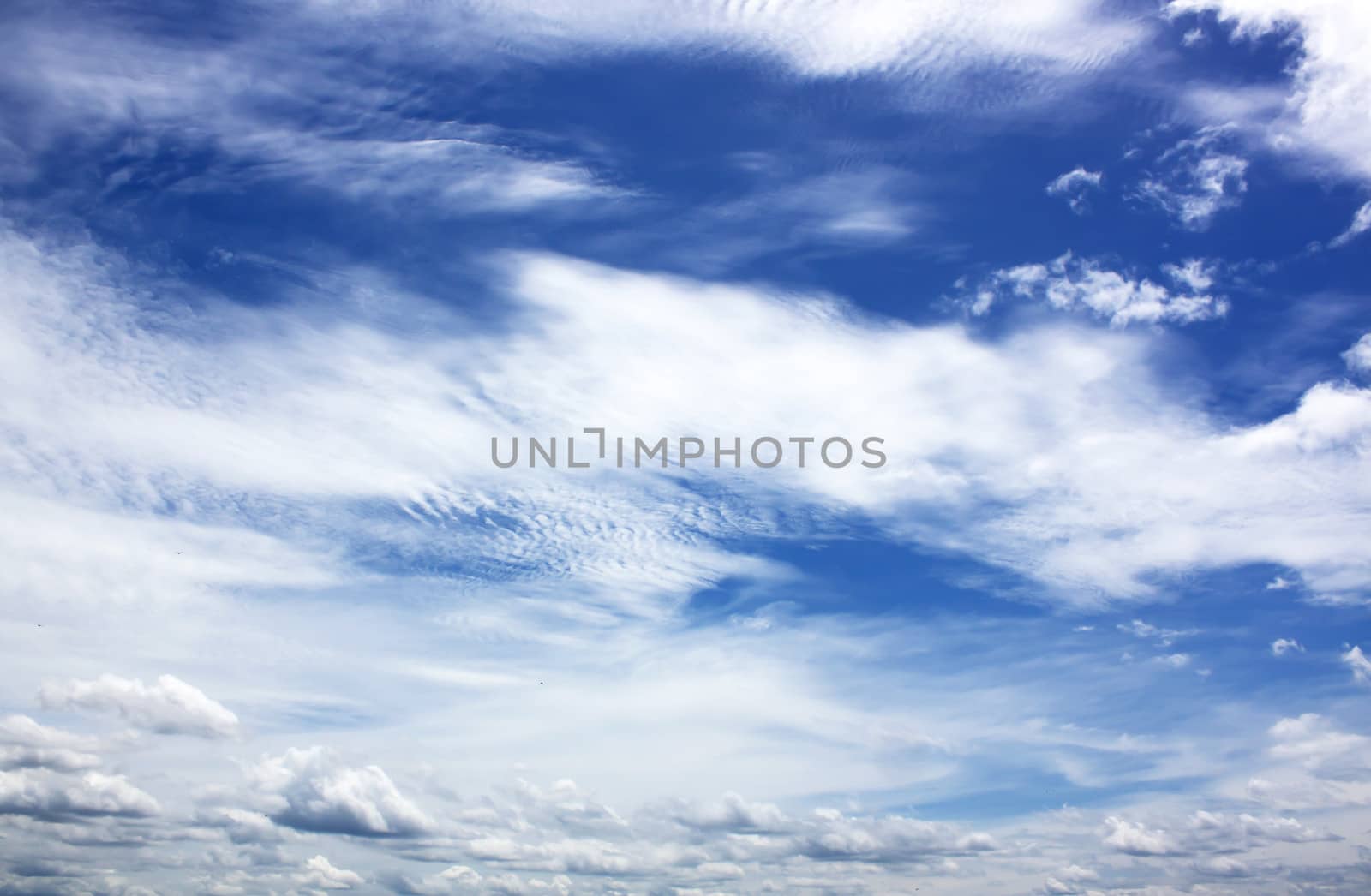 Blue sky with cloud close up natural background.