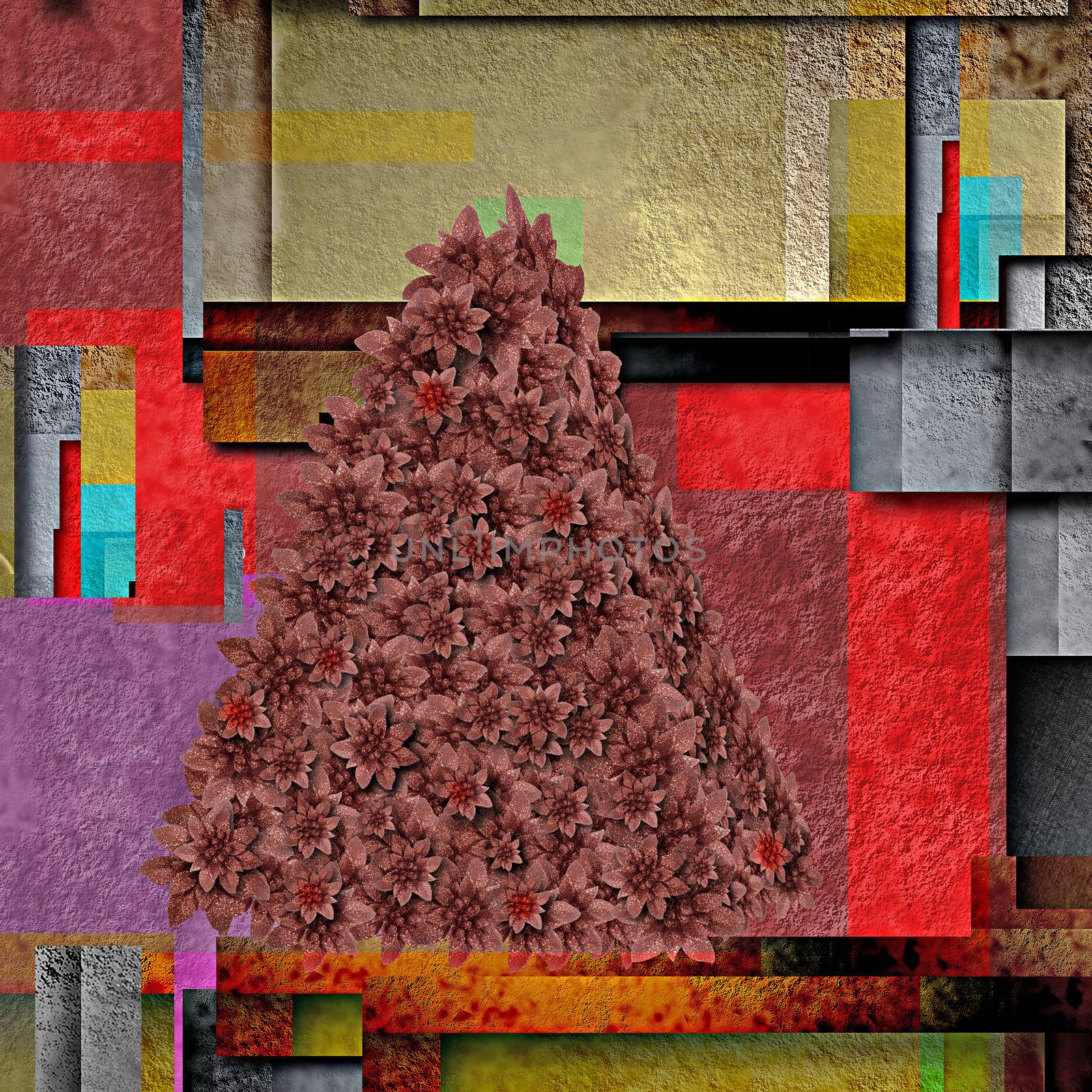 card modern fir in geometric modern colorful background