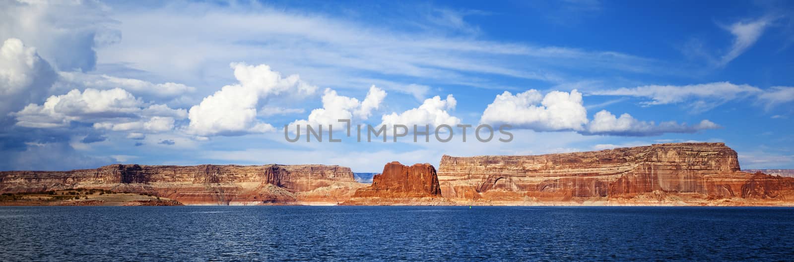 panoramic view on lake Powell, Page, USA