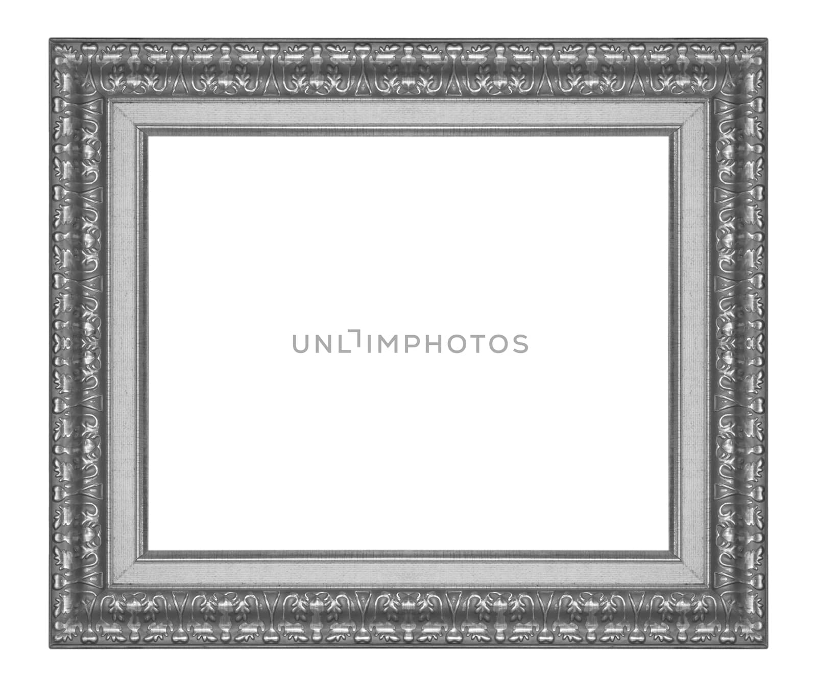 Classic wooden frame isolated on white background