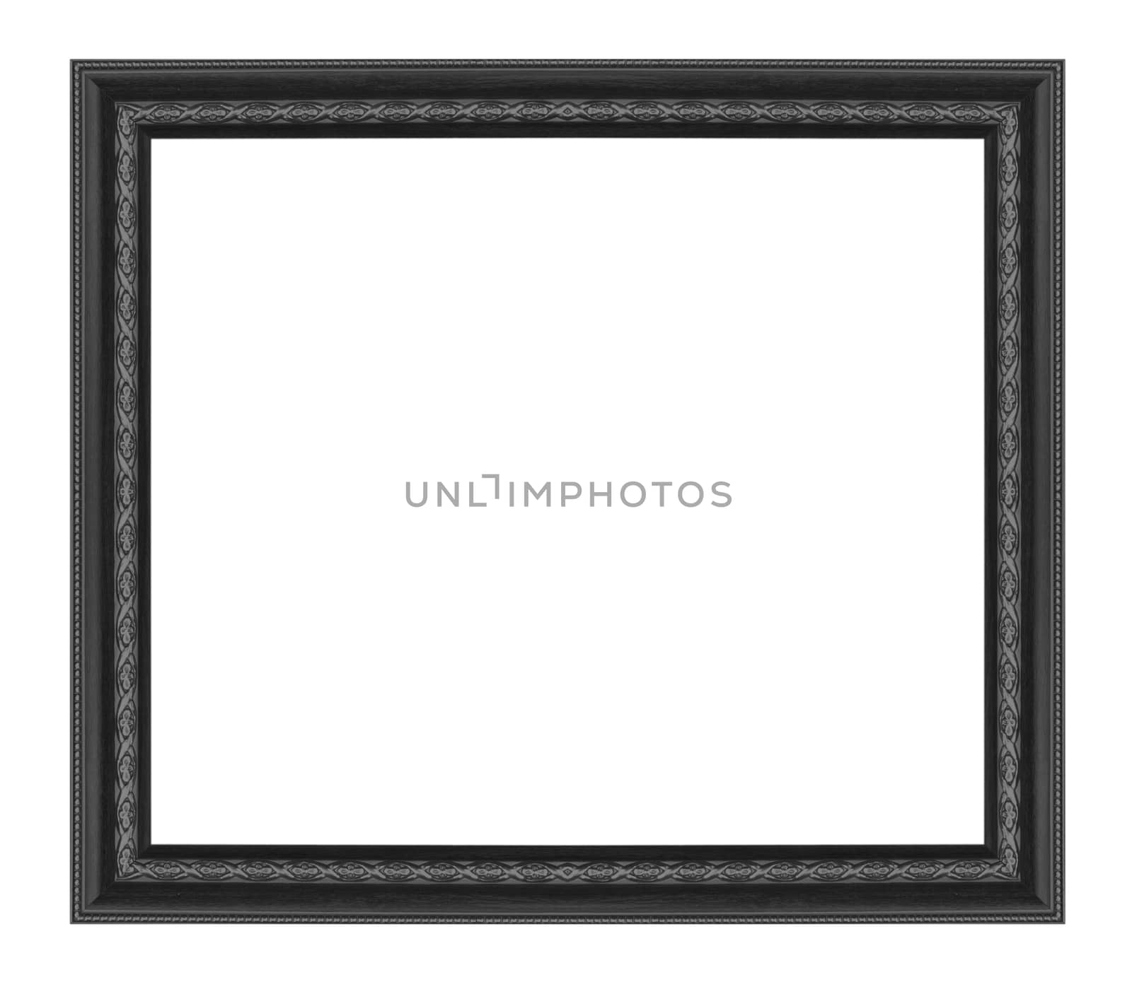 Classic wooden frame isolated on white background