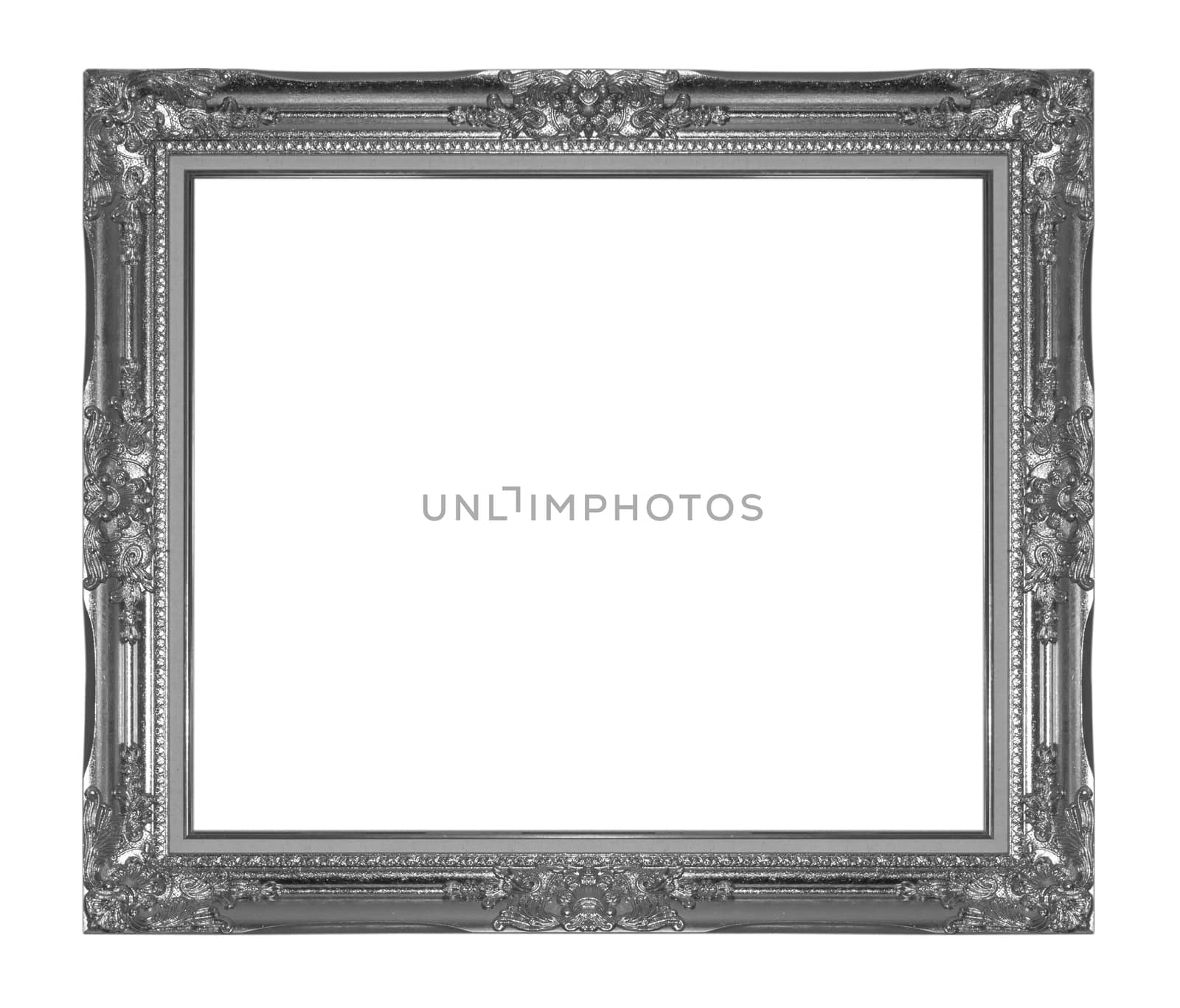 Classic wooden frame isolated on white background